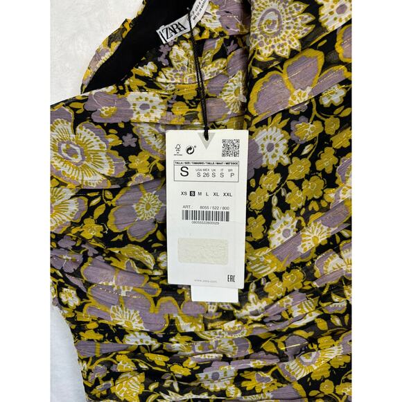 ZARA FLORAL ONE SHOULDER | ZARA DRESS SIZE SMALL - Picture 7 of 10